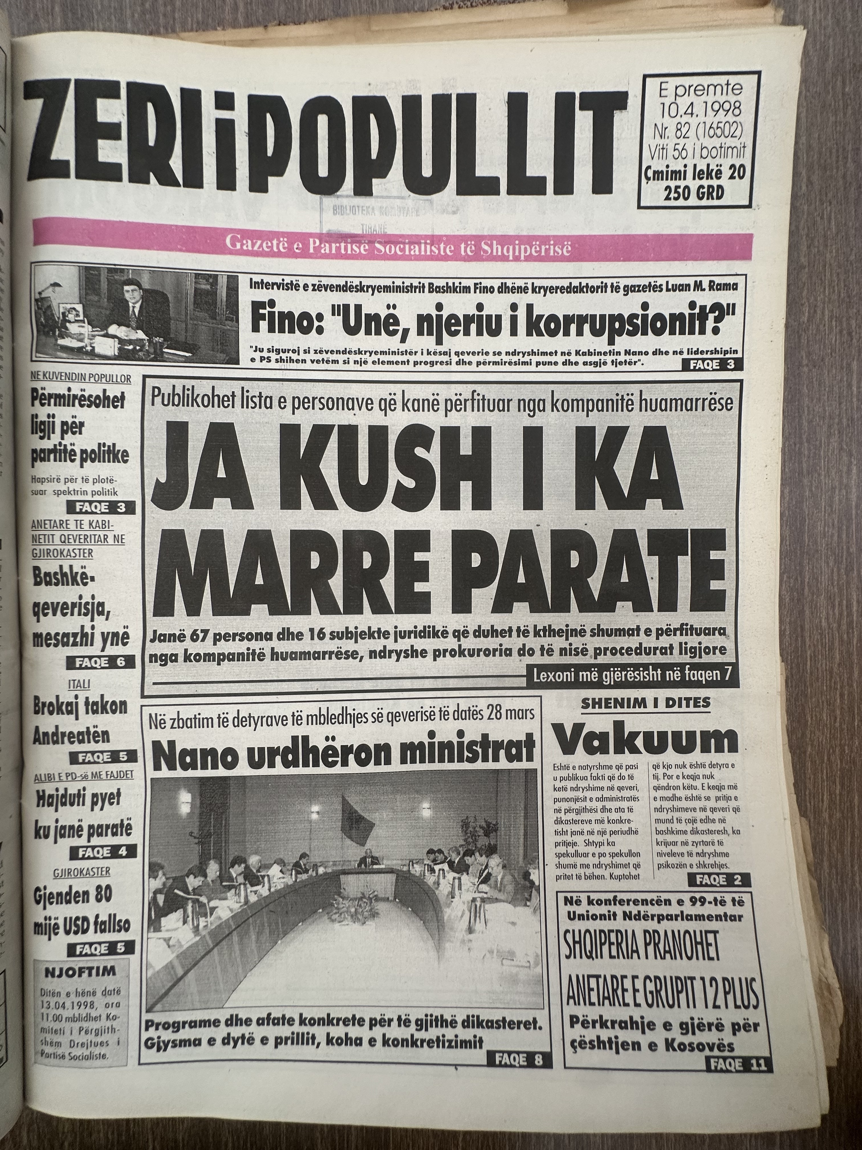 Zëri i Popullit 1998-04-10